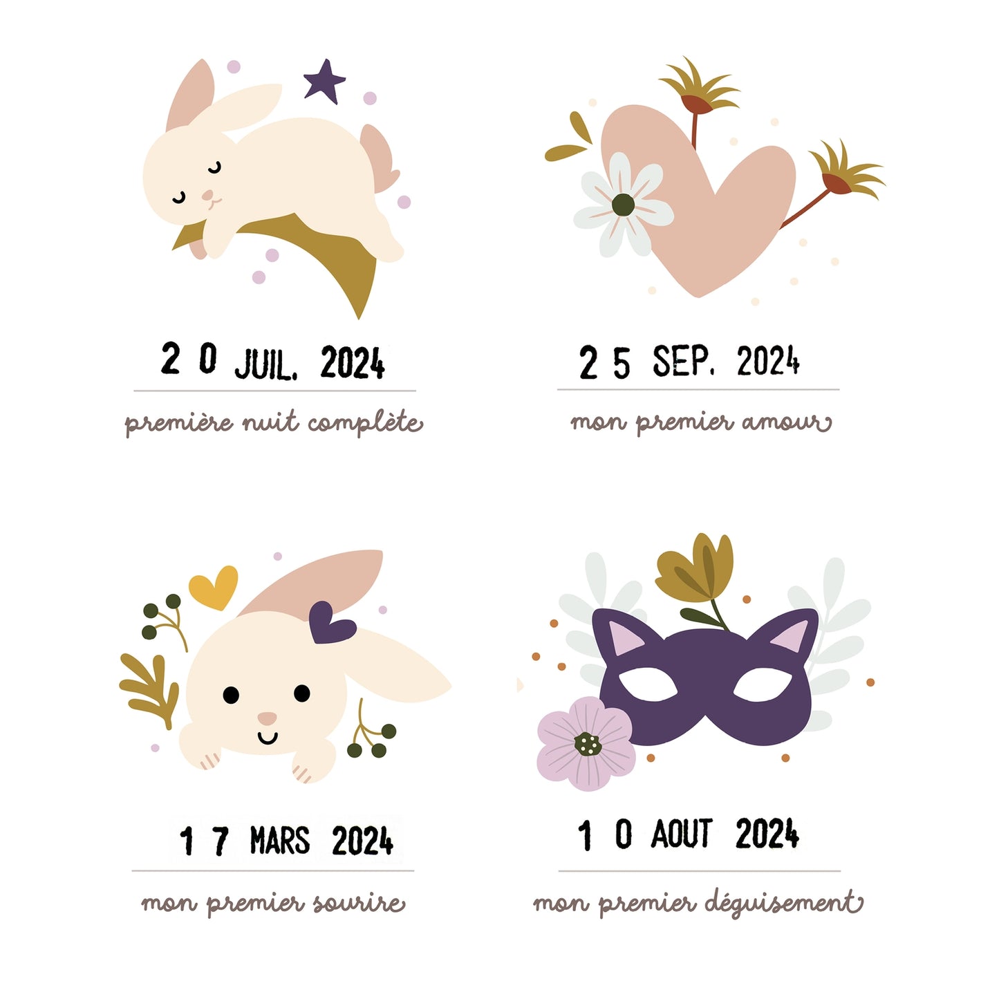 Affiche mes premières fois - Lapins