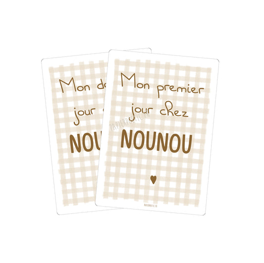 Carte souvenirs chez nounou